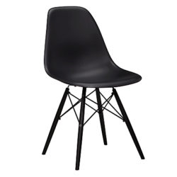 Vitra Eames DSW 43cm Side Chair Black/Black Maple